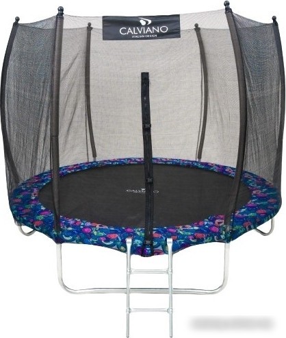 Батут Calviano Outside Master Smile 252 см - 8ft (внешняя сетка, с лестницей)