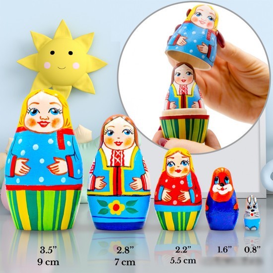 Развивающая игра Брестская Матрешка Русская семья (набор 5 шт)