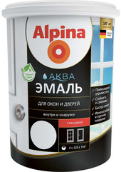 Эмаль Alpina Аква 0.9 л (белый глянцевый)