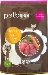 Корм для кошек PetBoom Для взрослых кошек с мясом и овощами 0.4 кг