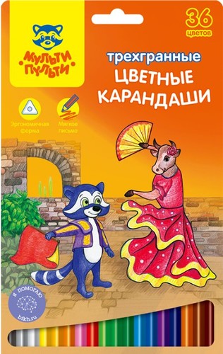 Набор цветных карандашей Мульти-пульти Енот в Испании CP_10825 (36 цветов)