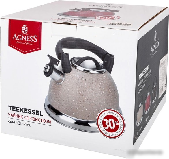 Чайник со свистком Agness 937-028