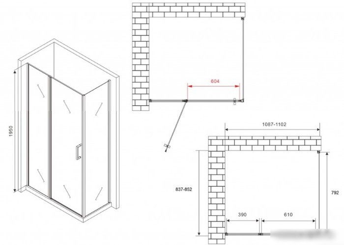 Душевой уголок Abber Sonnenstrand AG04110S-S85