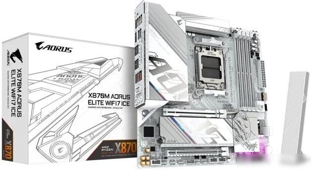 Материнская плата Gigabyte X870M Aorus Elite WiFi7 Ice
