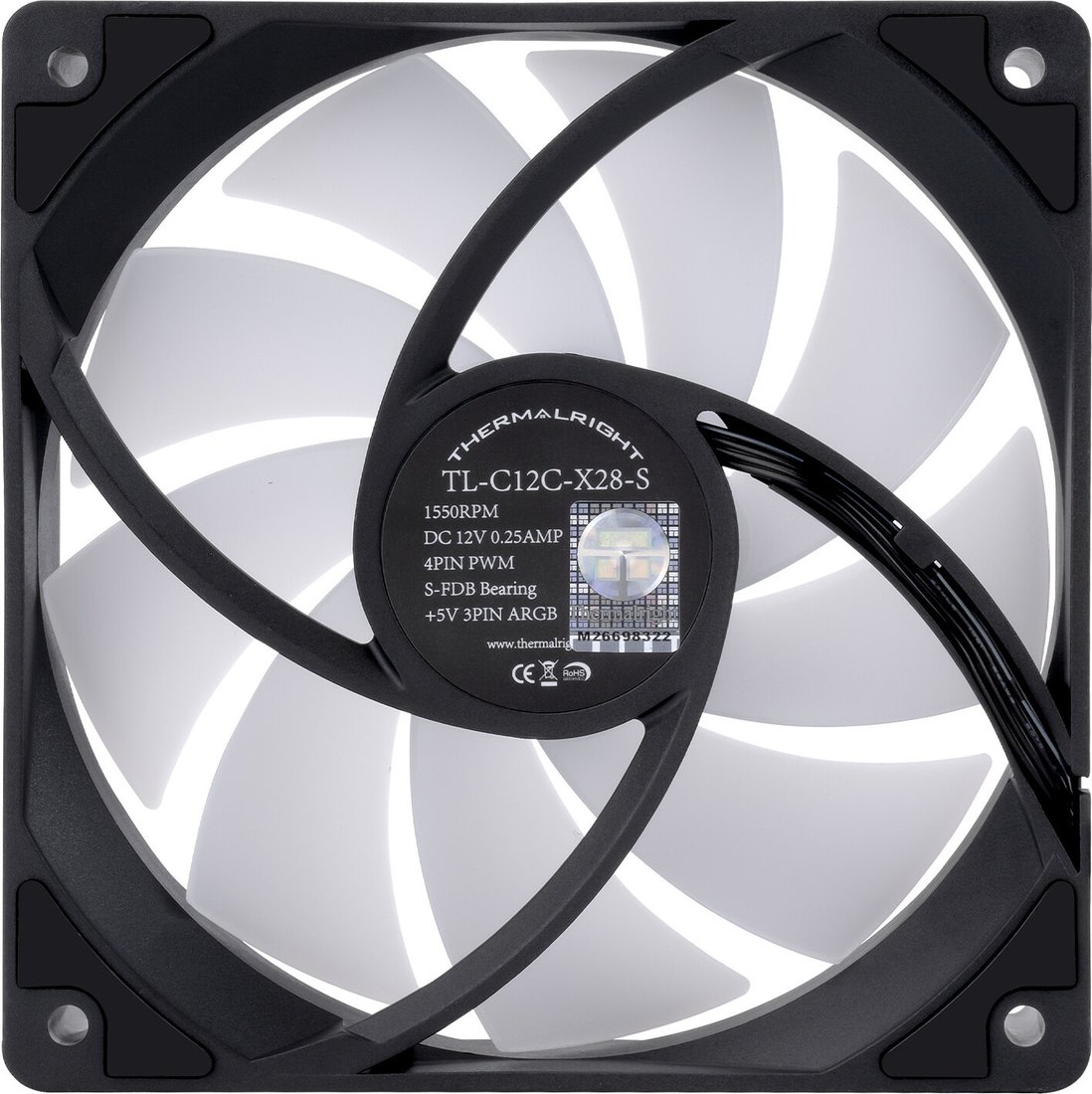 Вентилятор для корпуса Thermalright TL-C12C-X28-S (черный)