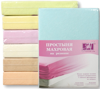 Постельное белье Альвитек Махровая на резинке 180x200x20 ПМР-Г-180(180) (голубой)