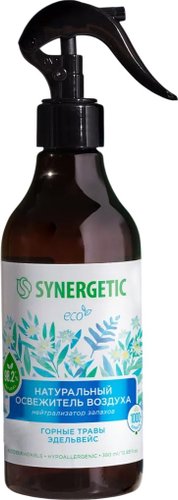 Освежитель воздуха Synergetic Горные травы и эдельвейс. Гипоаллергенный биоразлагаемый (380 мл)