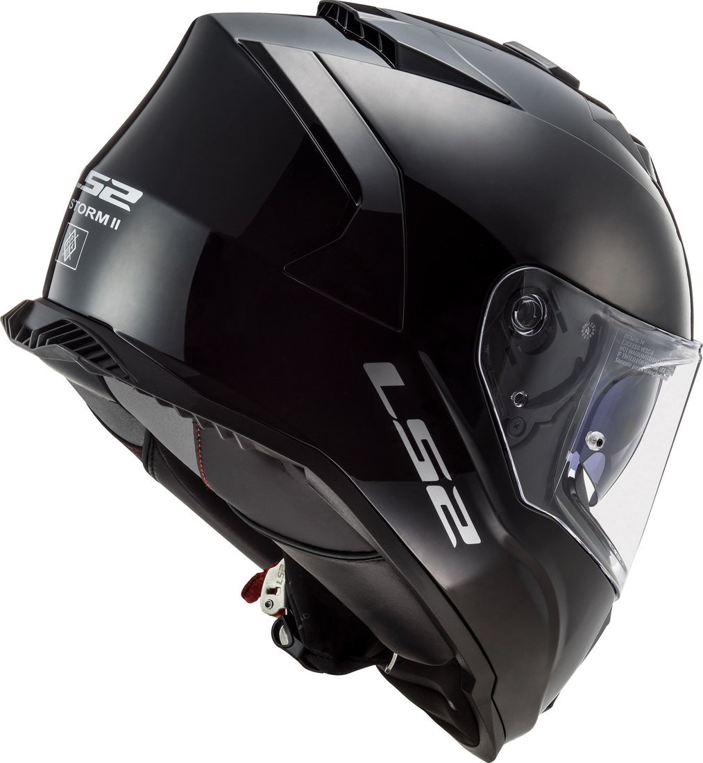 Мотошлем LS2 FF800 Storm II Solid (XL, глянцевый черный)