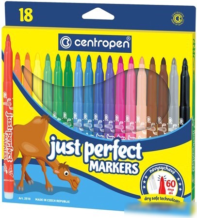 Фломастеры Centropen Just Perfect 2510 1885 (18 цв) Фломастеры Centropen Just Perfect 2510 1885 (18 цв)