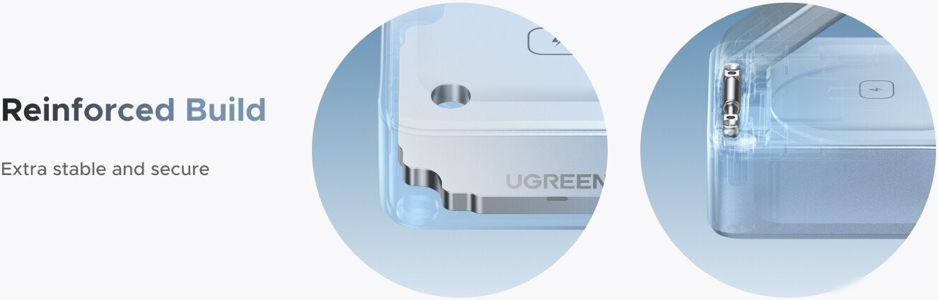 Беспроводное зарядное Ugreen MagFlow 2-in-1 W752 55960 (голубой)