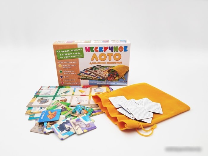 Настольная игра Нескучные игры Нескучное лото. Домашние животные 8233