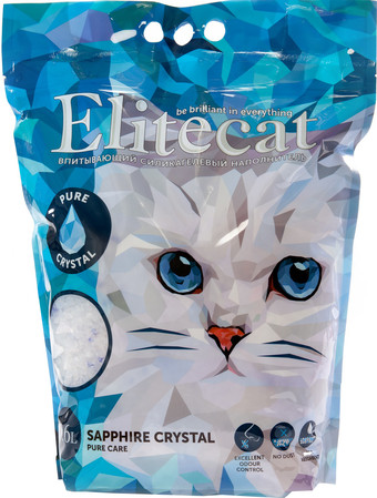 Наполнитель для туалета EliteCat Sapphire Crystal Pure Care 7.6 л