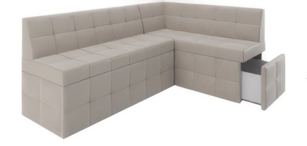Угловой диван Мебель-АРС Атлантис правый 190x84x120 (бежевый Star Velvet 6 Light Beige)