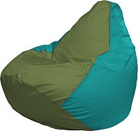 Кресло-мешок Flagman Груша Супер Мега 4XL Г5.1-230 (оливковый/бирюзовый)