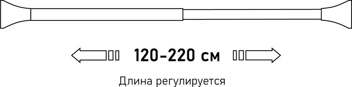 Карниз для ванны Fora FOR-ROD-220IBK (черный)