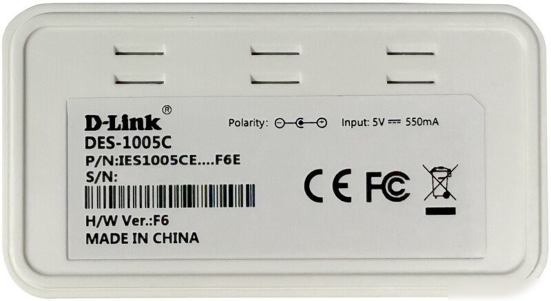 Неуправляемый коммутатор D-Link DES-1005C/F6/E
