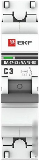 EKF ВА 47-63 1P 3А (C) 4.5kA PROxima mcb4763-1-03C-pro