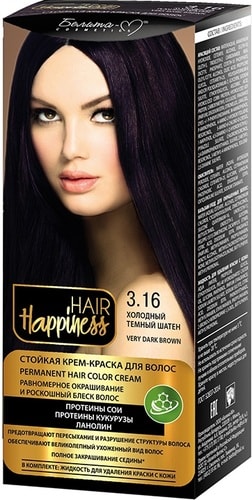 Белита-М Hair Happiness Стойкая 3.16 холодный темный шатен