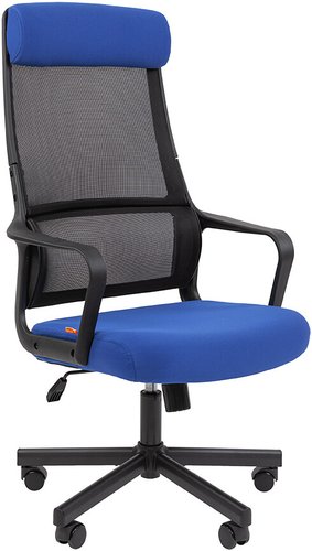 Офисное кресло CHAIRMAN 590 (черный/синий)