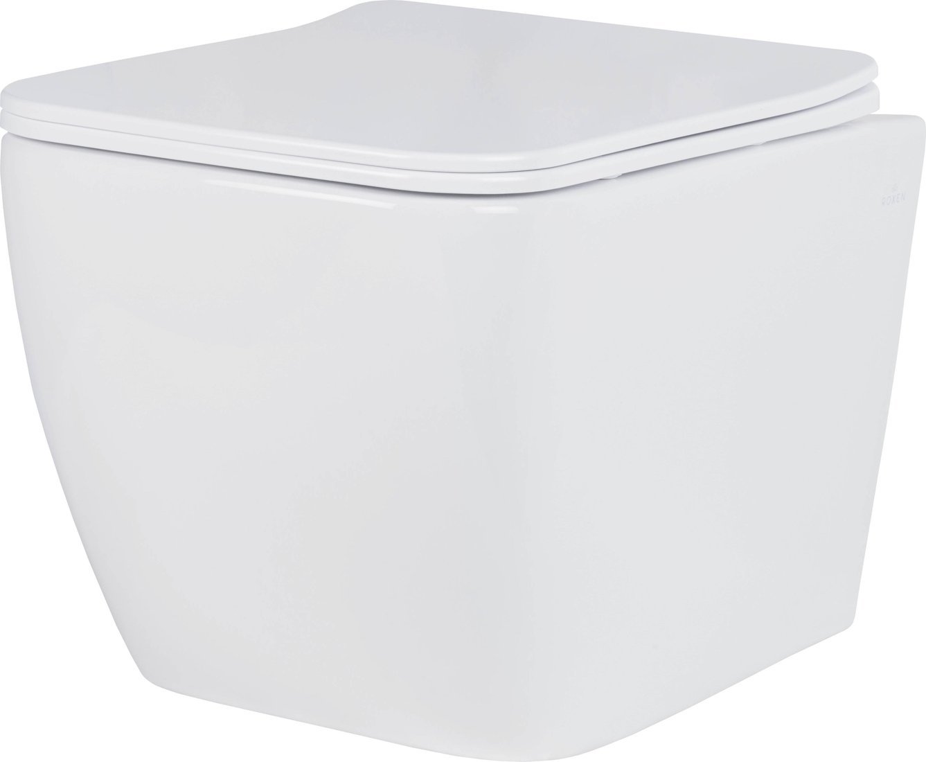 Унитаз подвесной Roxen Cube Tornado в комплекте с инсталляцией StounFix Dual Fresh 6 в 1 868570 (кнопка: сатин матовая)