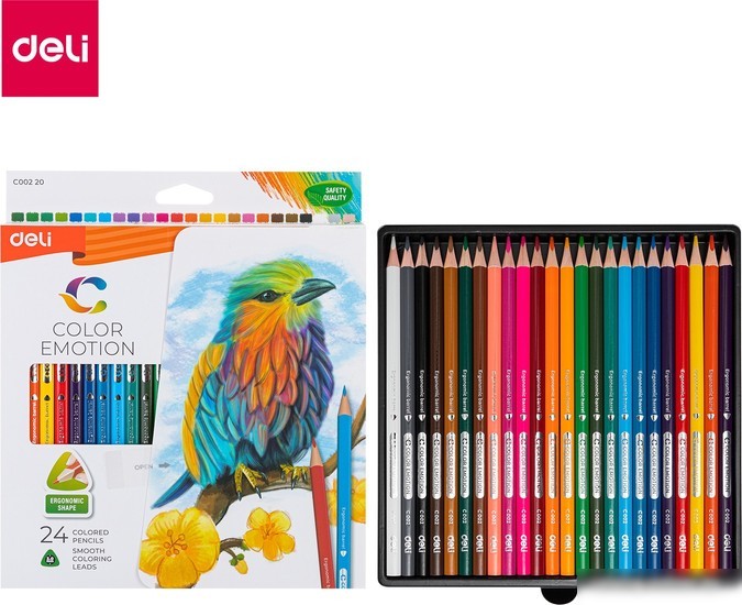 Набор цветных карандашей Deli Color Emotion EC00220 (24 цвета)