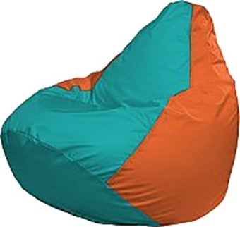 Кресло-мешок Flagman Груша Медиум Г1.1-296 (бирюзовый/оранжевый)