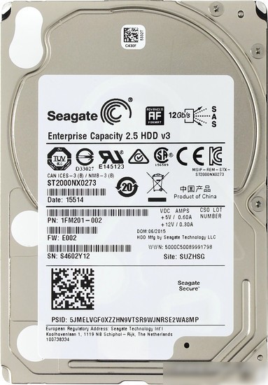 Жесткий диск Seagate Enterprise Capacity 2TB (ST2000NX0273)