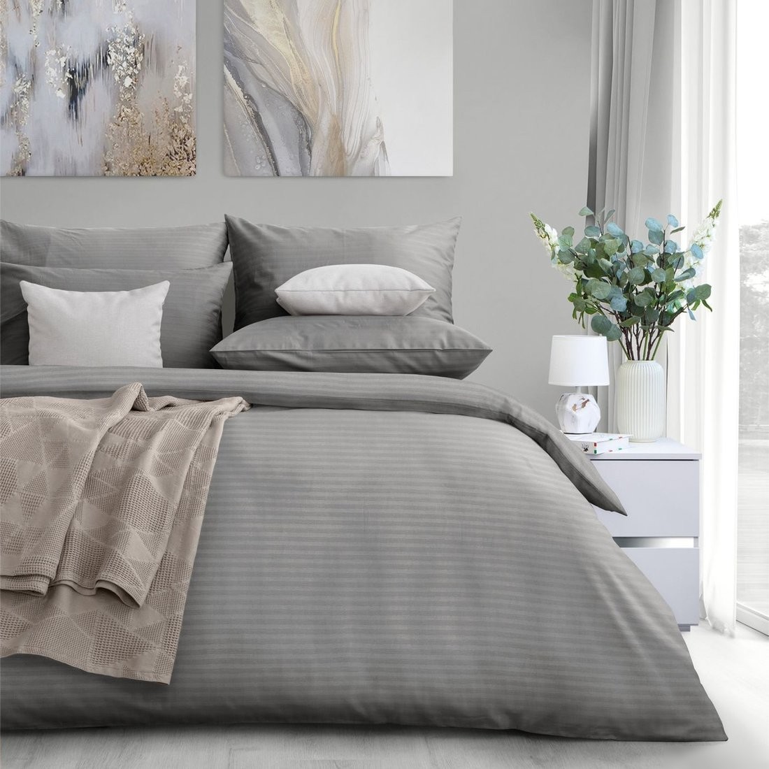 1.5-спальный комплект постельного белья Verossa Gray VRT 1565 70032 ST13 23