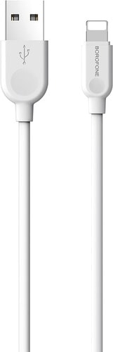 Кабель Borofone BX14 USB Type-A - Lightning (2 м, белый)