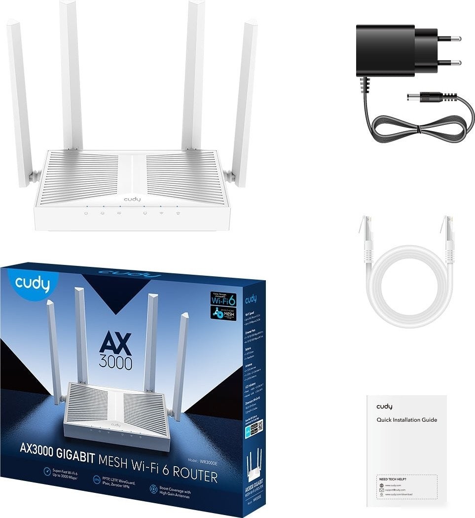 Wi-Fi роутер Cudy WR3000E 1.0