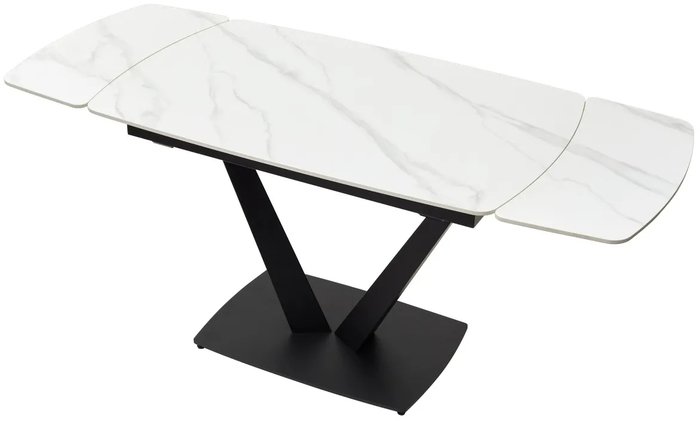 Кухонный стол M-City Alatri 120 Matt 614M04390 (White Marble Solid Ceramic/Black)