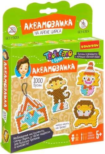 Аквамозаика Bondibon Аквамозаика 1000 бусин! На арене цирка ВВ3406