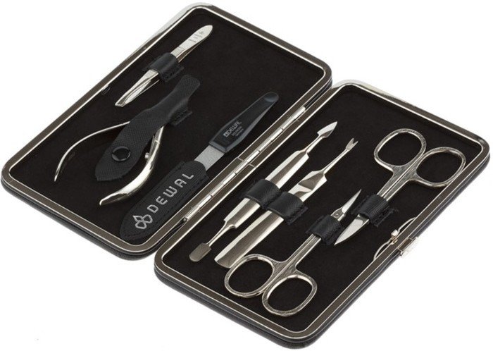 Набор для маникюра и педикюра Dewal 905BLACK (черный)