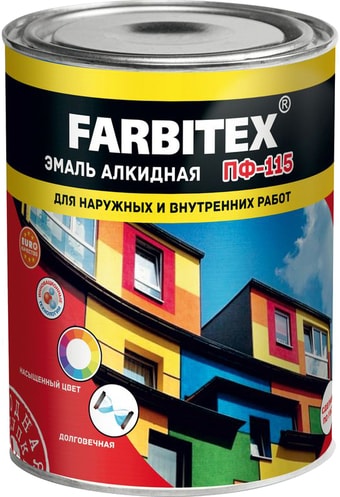 Эмаль Farbitex ПФ-115 5 кг (темно-серый)
