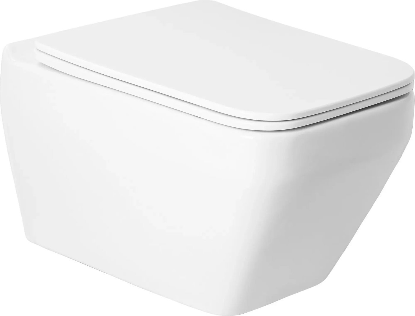 Унитаз подвесной Saniteco KW-9010W + Triton Pro EVO815N (с кнопкой черный, матовый)