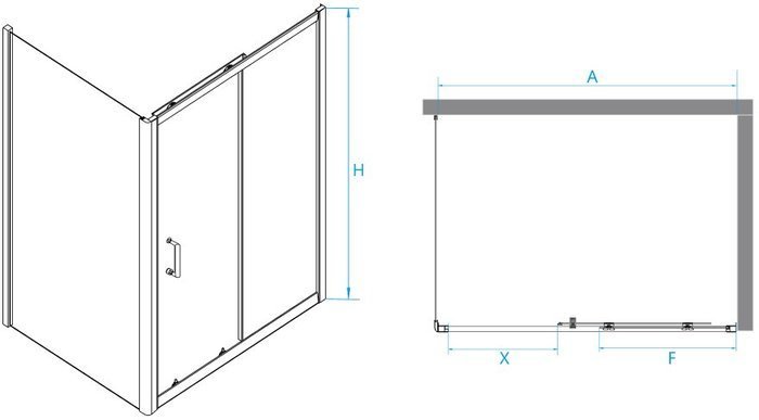 Душевой уголок RGW PA-74B 410874170-14 170x100 (черный/прозрачное стекло)