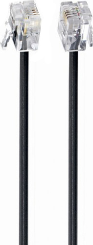 Кабель Cablexpert TC6P4C-2M-BK RJ11 - RJ11 (2 м, черный)