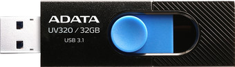 USB Flash ADATA UV320 32GB (черный/голубой)