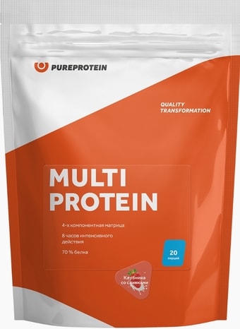 Pureprotein Multi Protein (600 г, клубника со сливками)