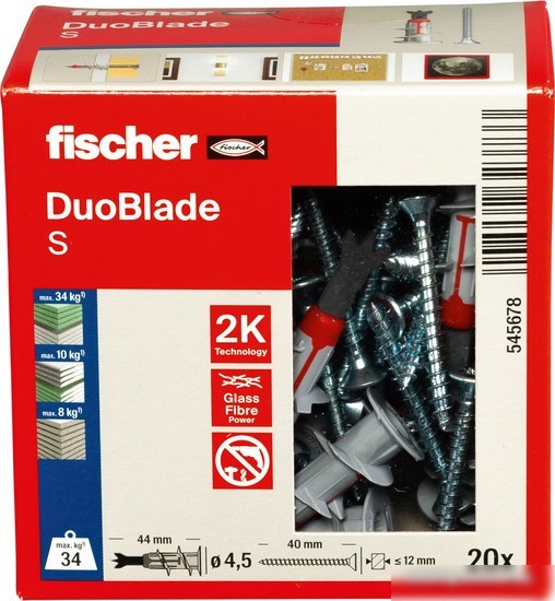Дюбель-гвоздь Fischer DuoBlade S 545678 (20 шт)