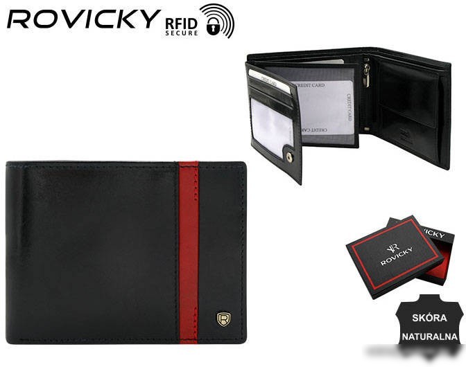 Кошелек Cedar Rovicky N992-RVTP (черный/красный)