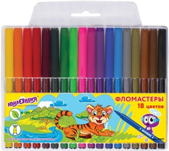Фломастеры Юнландия Уроки рисования 151417 (18 шт)