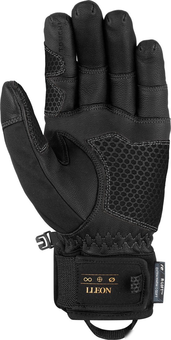Горнолыжные перчатки Reusch Lleon R-Tex XT6102219-7707 (р-р 7.5, Black/Gold Inch)