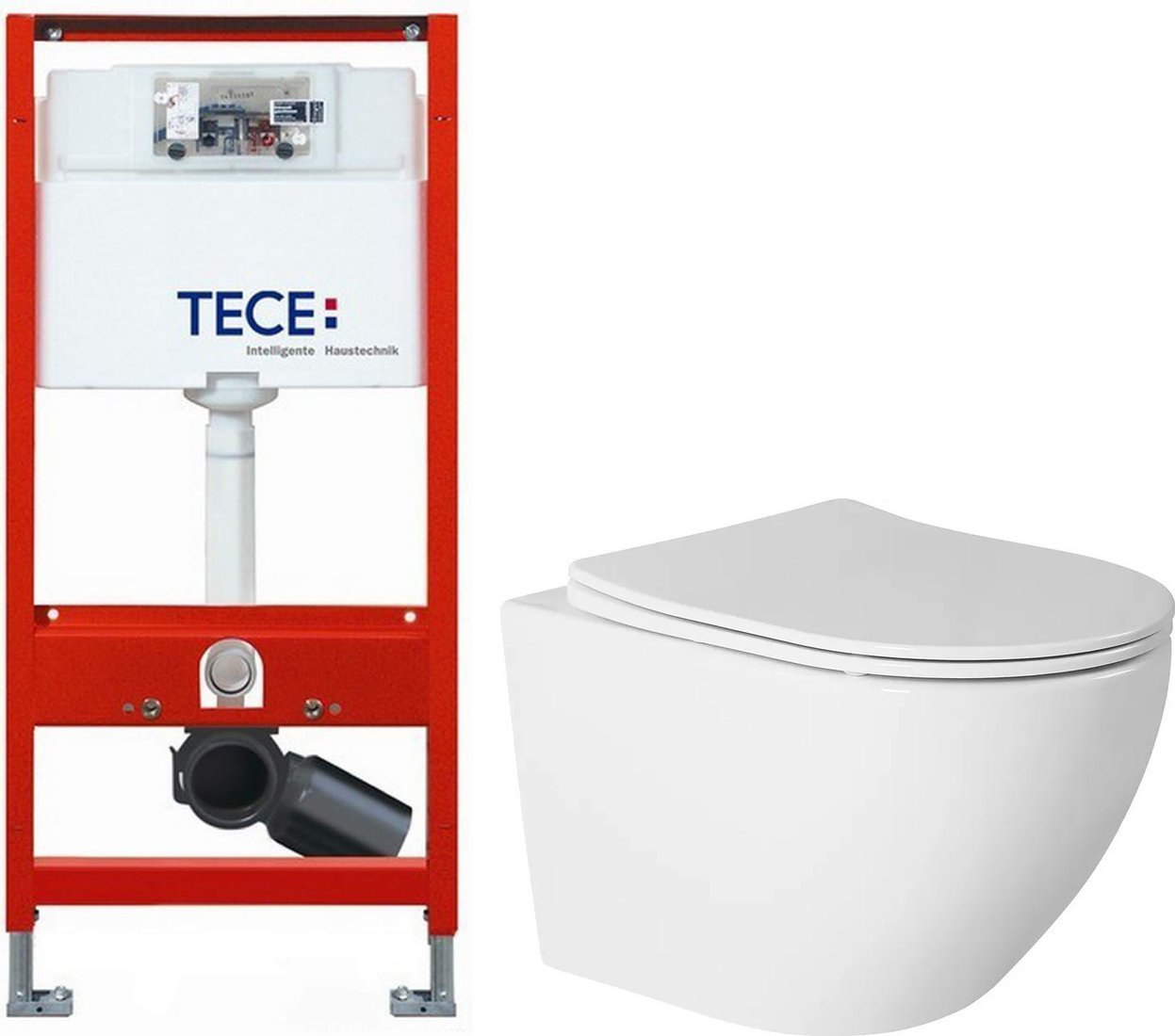 Унитаз подвесной Saniteco Torando T-203W + TECE Profil 9300302