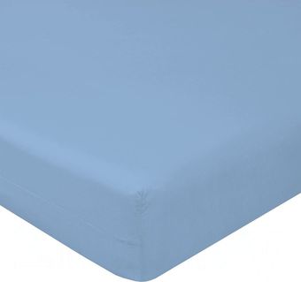 Постельное белье Luxsonia Трикотаж на резинке 140x200 Мр0010-8 (голубой)