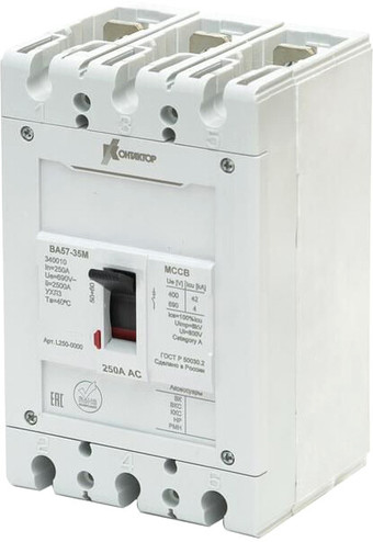 Выключатель автоматический Legrand ВА57-35М 340010 100А 690АС 1000А УХЛ3 L250-0407