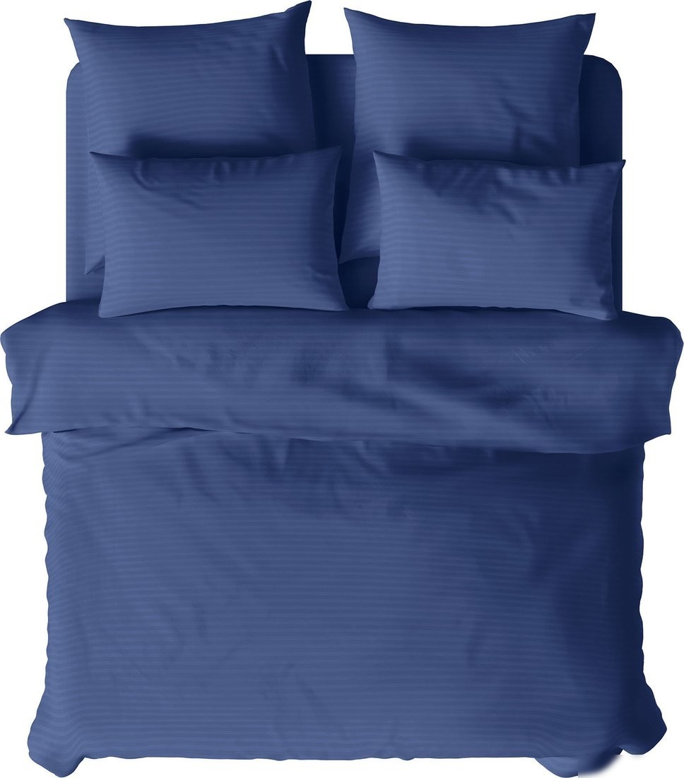 Постельное белье Verossa Stripe Евро 929792 (50x70, 2шт, 70x70, 2 шт, Indigo)