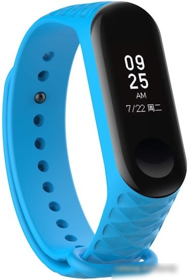 Ремешок Xiaomi ребристый для Mi Band 3 (синий)