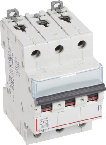 Выключатель автоматический Legrand DX3-E 3П C 50А 6кА 6000 3мод 230400В 407296