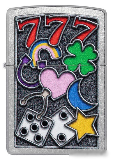 Зажигалка Zippo Street Chrome All Luck 48682